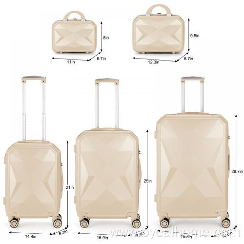 5 Pieces Hardshell Carry on Luggage Suitcases Set